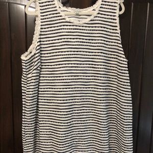 Navy/white striped dress, size 2xl